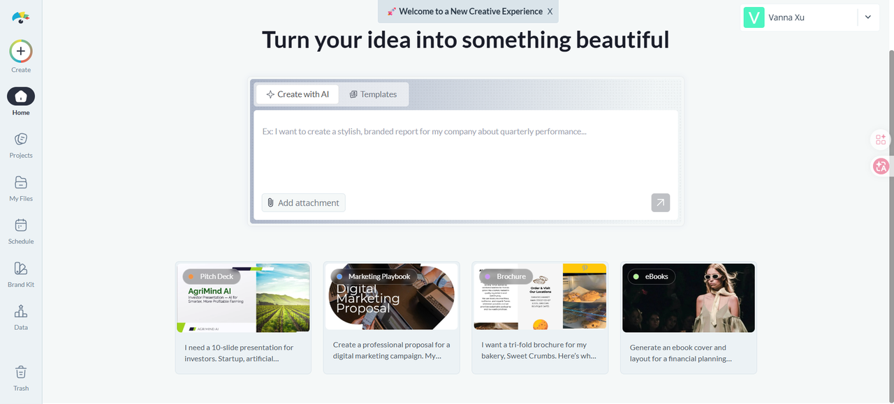 Visme AI presentation creator
