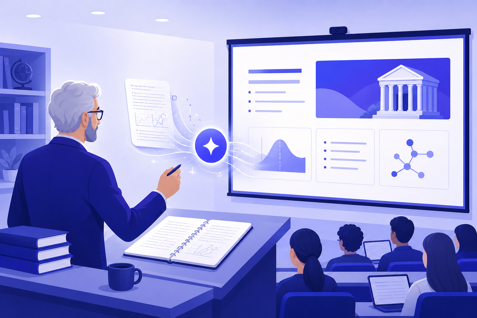 How Professors Create University Lecture Slides with AI