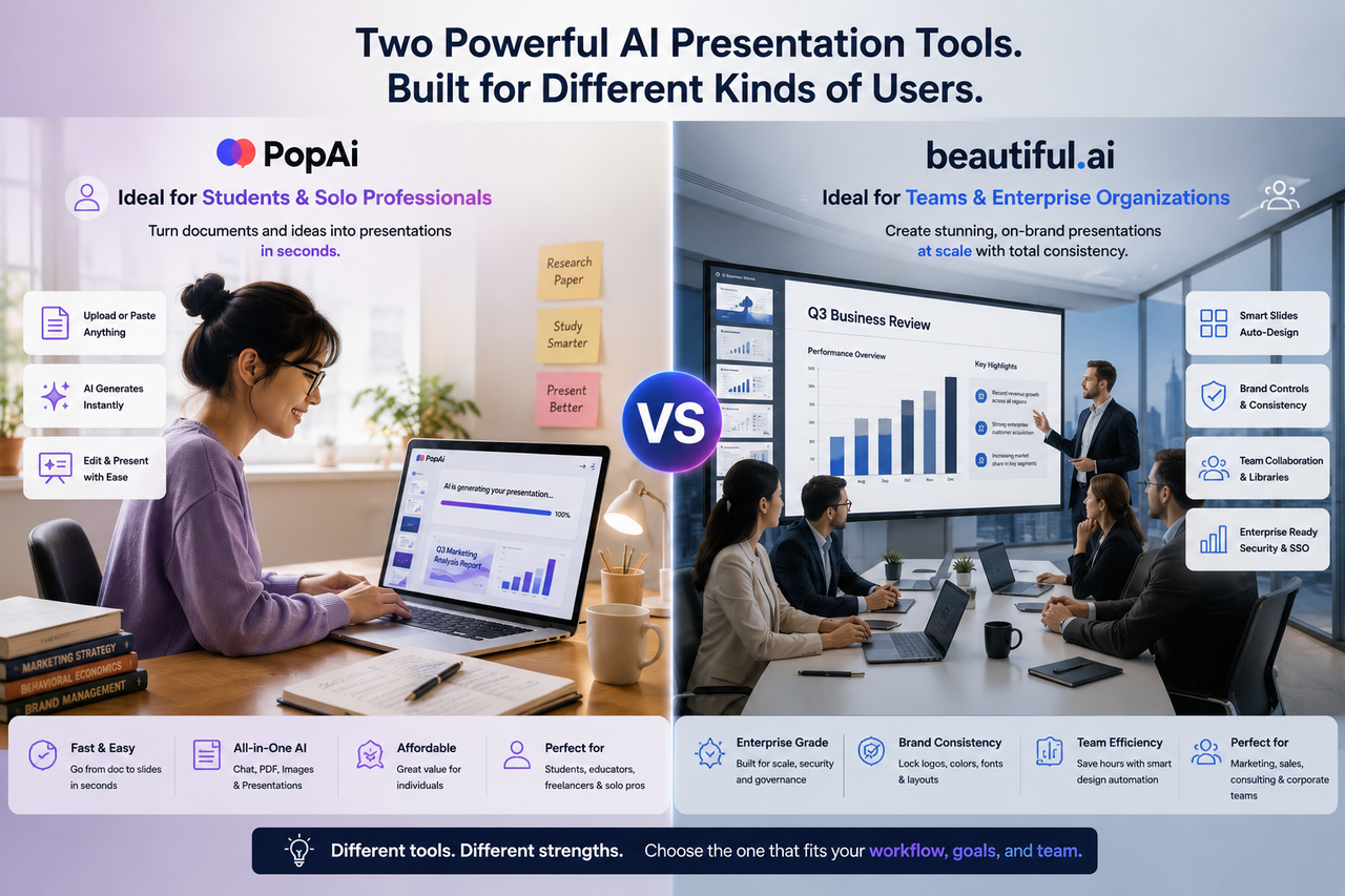 Best for individuals and students vs best for enterprise teams