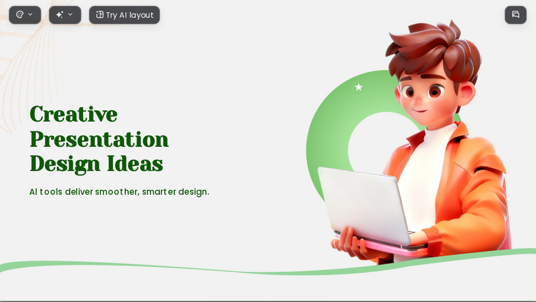 Minimalist and uplifting workplace AI Presentation Template for Teaching Courseware 2026