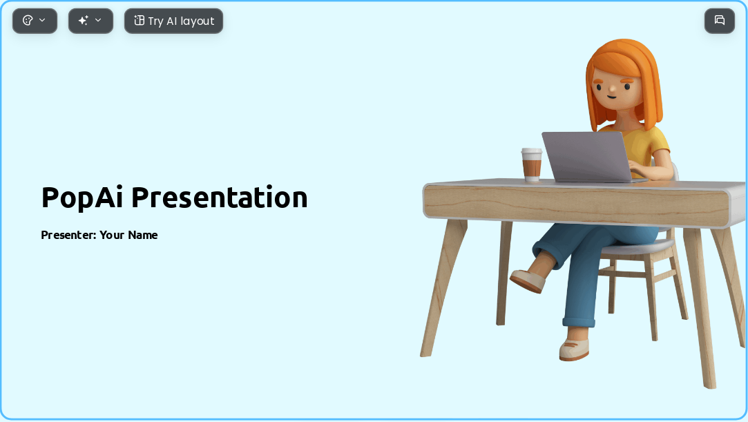 3D scene AI Presentation Template for Teaching Courseware 2026