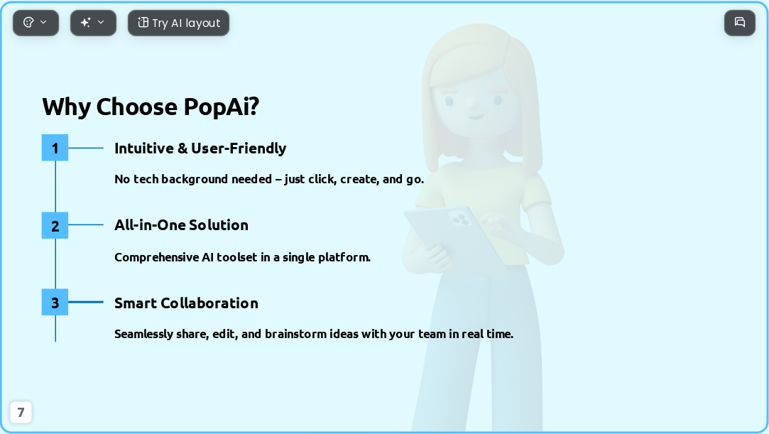 3D scene AI Presentation Template for Teaching Courseware 2026 - Slide 7