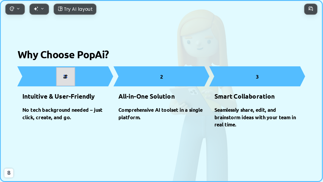 3D scene AI Presentation Template for Teaching Courseware 2026 - Slide 8