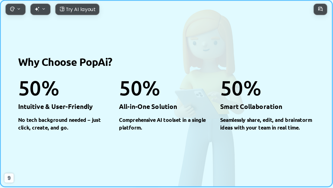 3D scene AI Presentation Template for Teaching Courseware 2026 - Slide 9