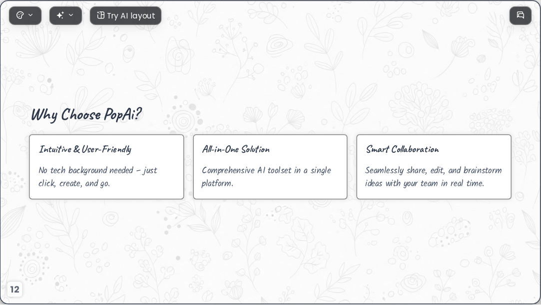 Creative Journey AI Presentation Template for Portfolio Showcase 2026 - Slide 12