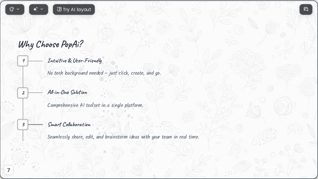 Creative Journey AI Presentation Template for Portfolio Showcase 2026 - Slide 7