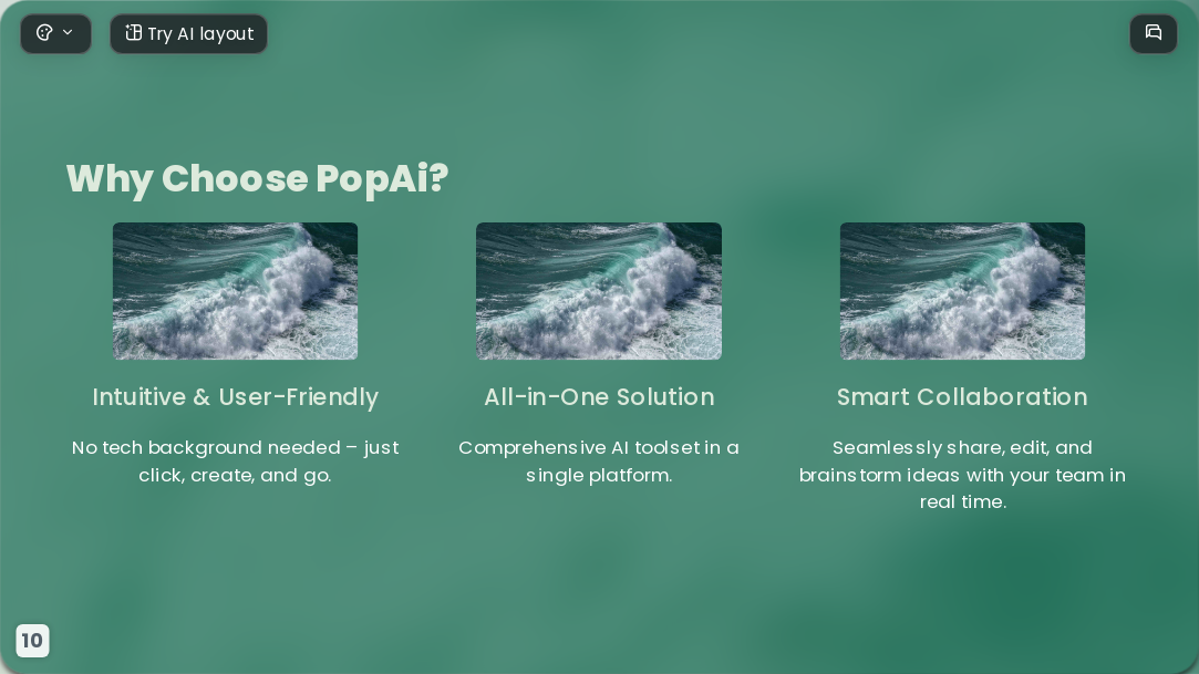 Ocean Green AI Presentation Template for Design Showcase 2026 - Slide 10