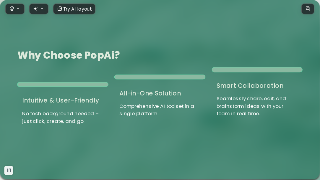 Ocean Green AI Presentation Template for Design Showcase 2026 - Slide 11