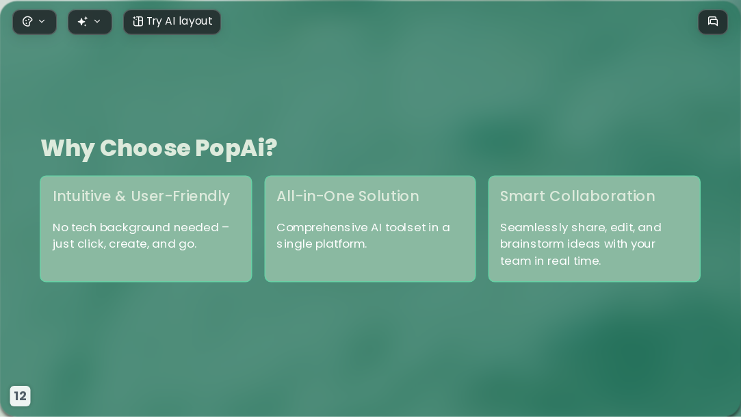 Ocean Green AI Presentation Template for Design Showcase 2026 - Slide 12