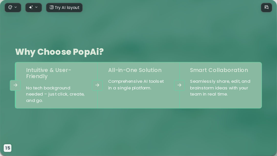 Ocean Green AI Presentation Template for Design Showcase 2026 - Slide 15