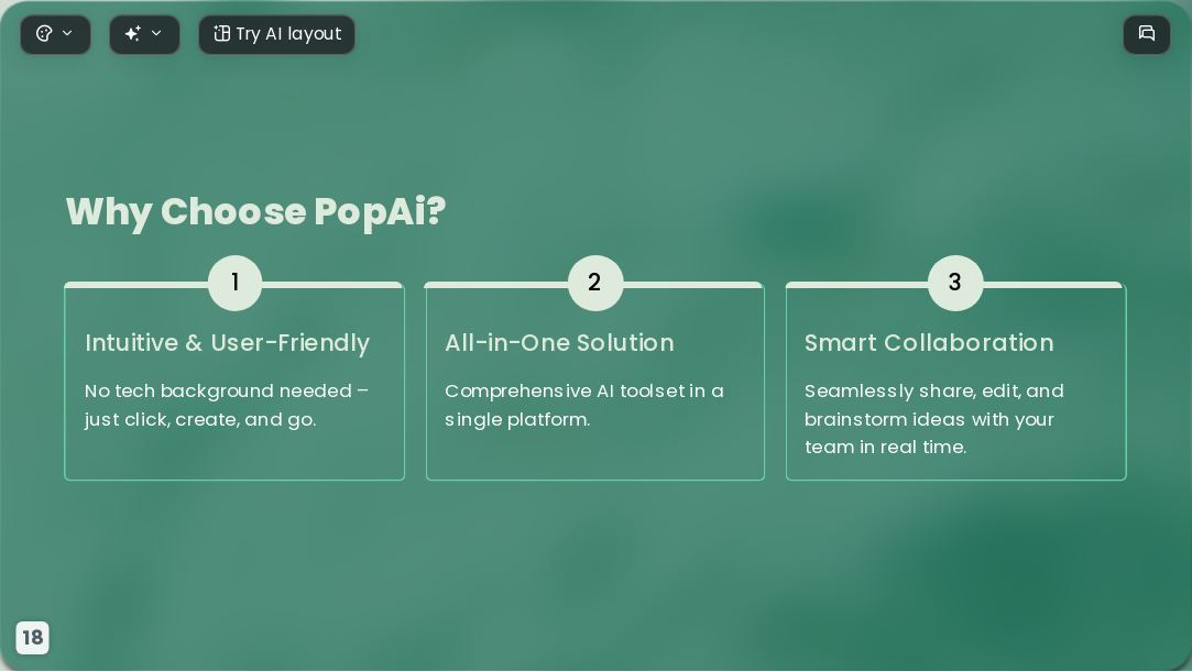 Ocean Green AI Presentation Template for Design Showcase 2026 - Slide 18