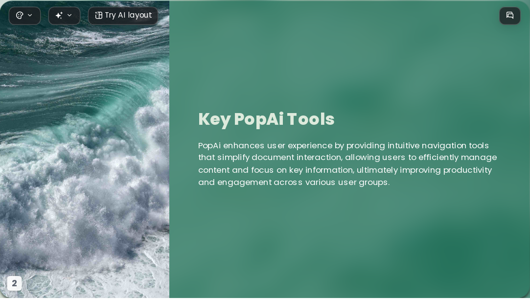Ocean Green AI Presentation Template for Design Showcase 2026 - Slide 2