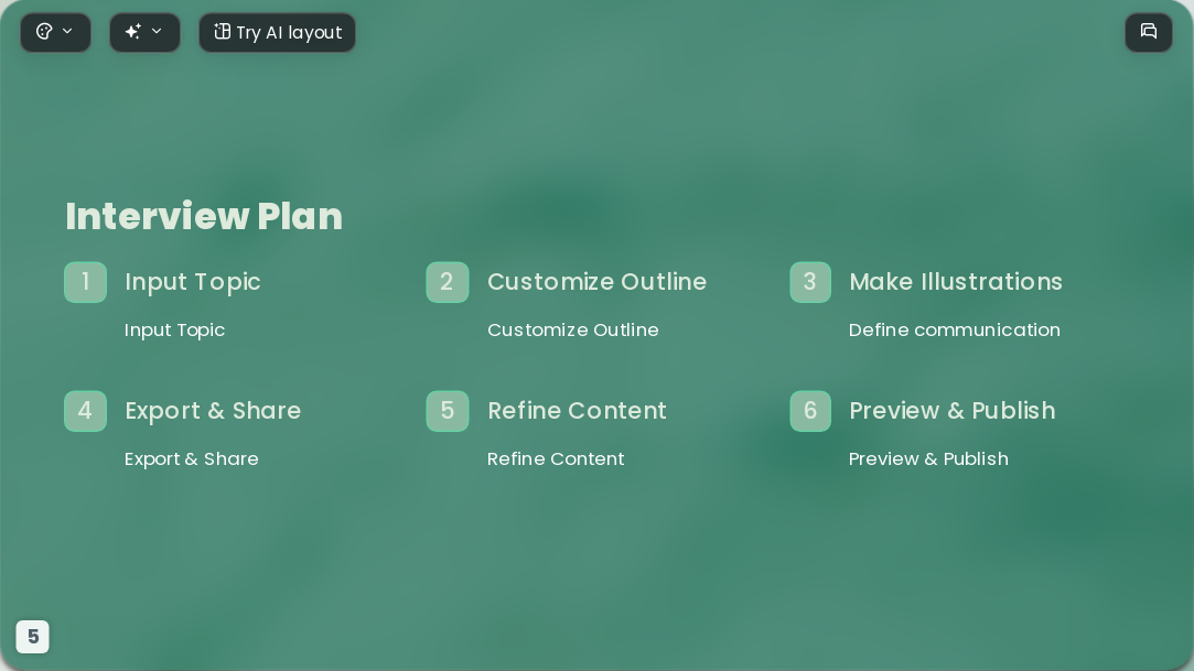 Ocean Green AI Presentation Template for Design Showcase 2026 - Slide 5