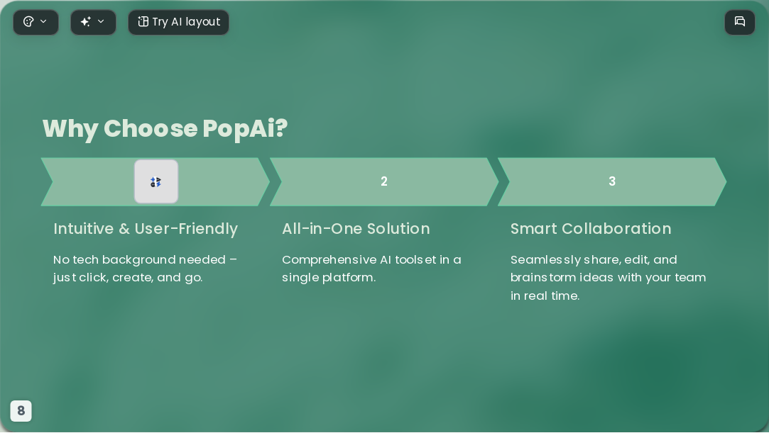 Ocean Green AI Presentation Template for Design Showcase 2026 - Slide 8