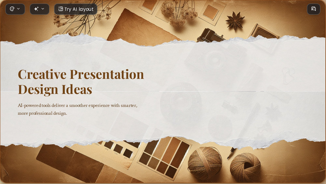 Vintage Heritage AI Presentation Template for Artwork Showcase 2026