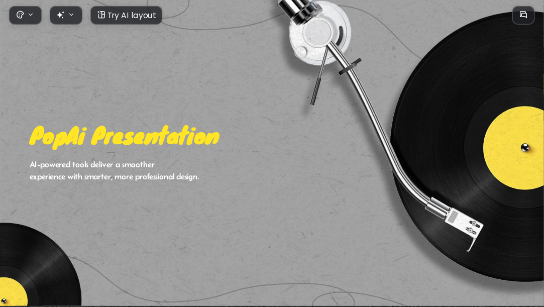 Vinyl Shadows AI Presentation Template for Artwork Showcase 2026
