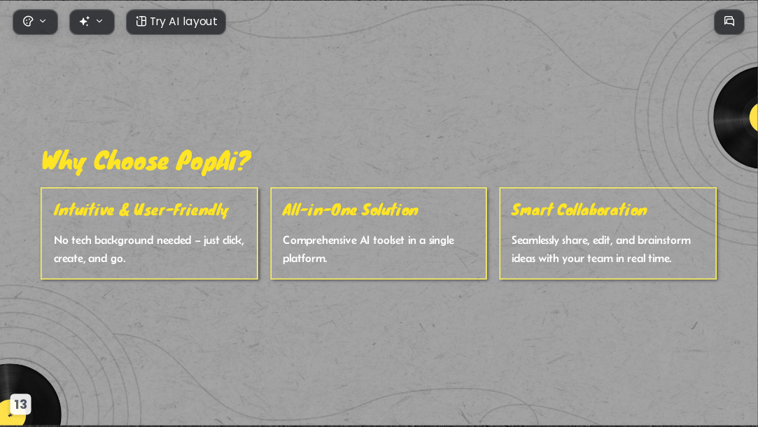 Vinyl Shadows AI Presentation Template for Artwork Showcase 2026 - Slide 13