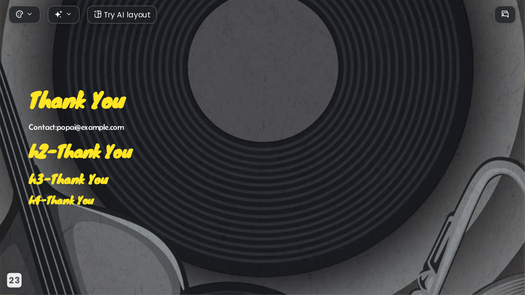 Vinyl Shadows AI Presentation Template for Artwork Showcase 2026 - Slide 23