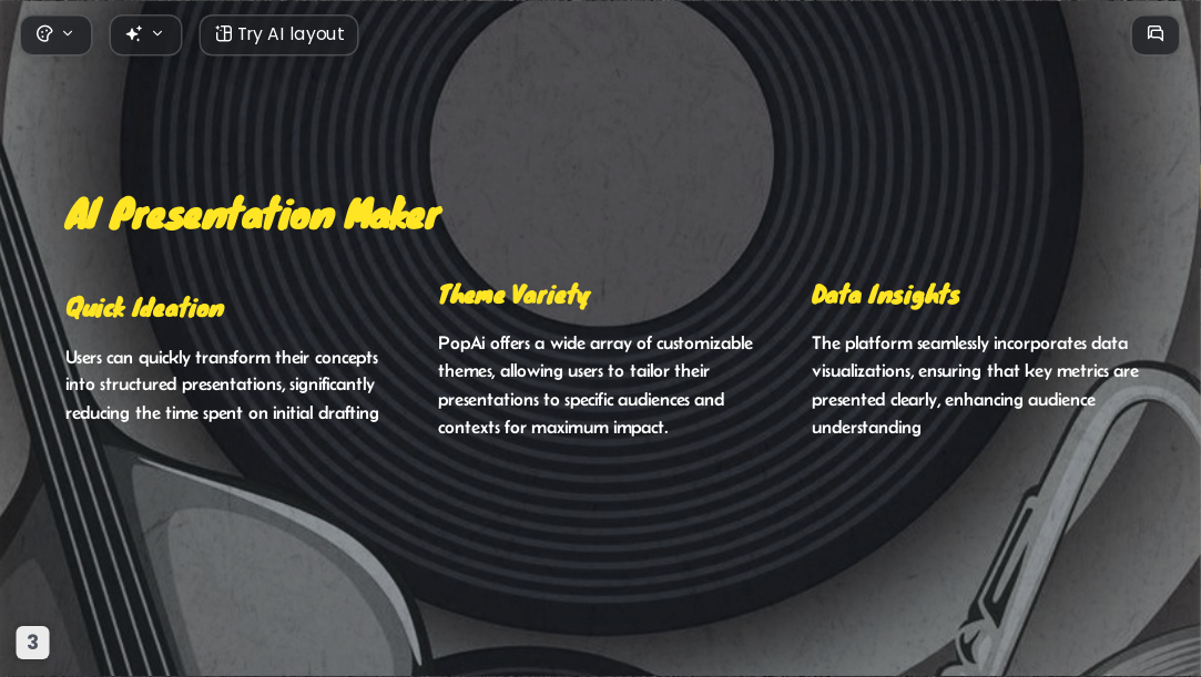Vinyl Shadows AI Presentation Template for Artwork Showcase 2026 - Slide 3