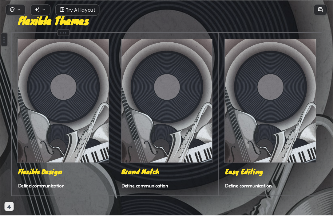Vinyl Shadows AI Presentation Template for Artwork Showcase 2026 - Slide 4