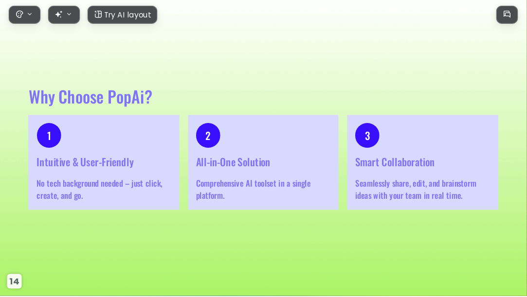 green gradient AI Presentation Template for Portfolio Showcase 2026 - Slide 14