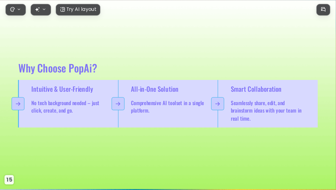 green gradient AI Presentation Template for Portfolio Showcase 2026 - Slide 15