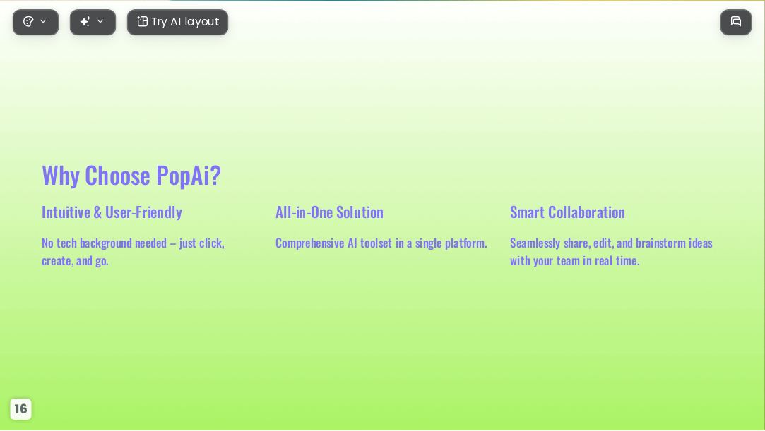 green gradient AI Presentation Template for Portfolio Showcase 2026 - Slide 16