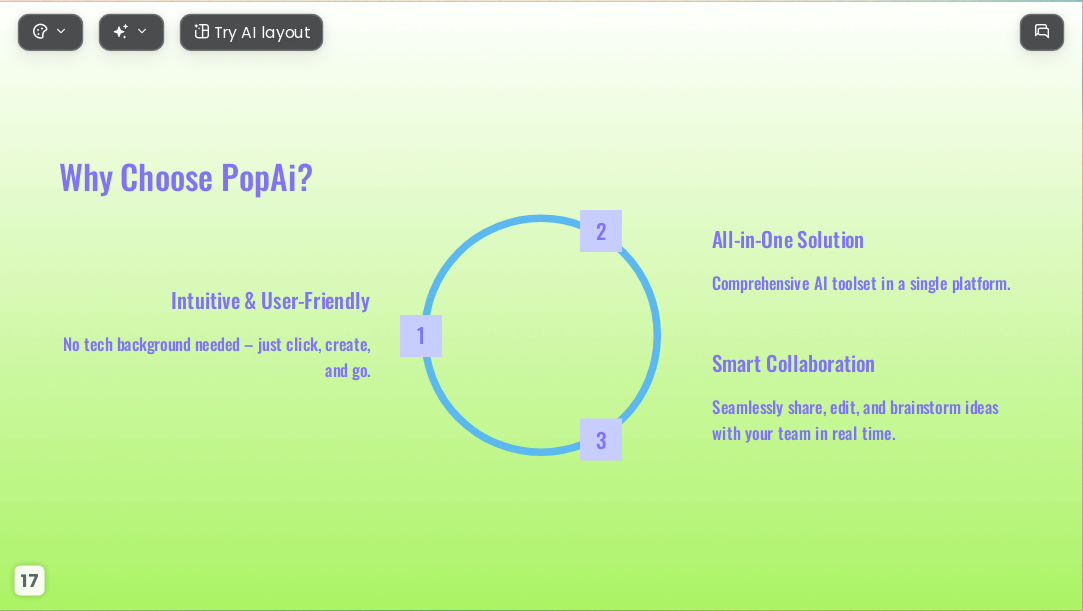 green gradient AI Presentation Template for Portfolio Showcase 2026 - Slide 17