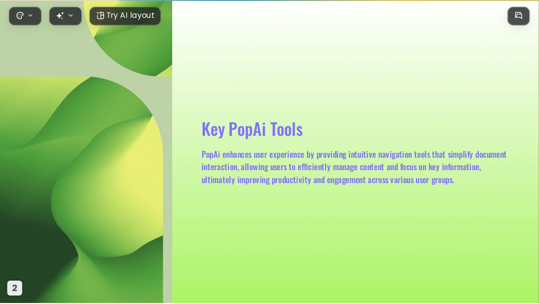 green gradient AI Presentation Template for Portfolio Showcase 2026 - Slide 2