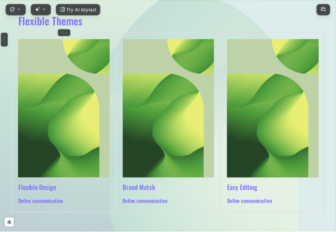 green gradient AI Presentation Template for Portfolio Showcase 2026 - Slide 4