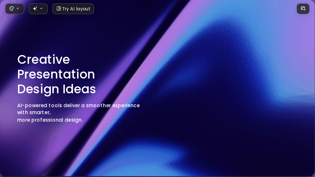 Gold-laced Purple AI Presentation Template for Portfolio Showcase 2026