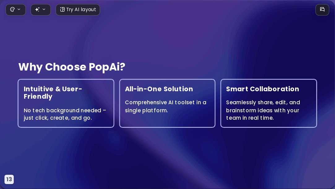 Gold-laced Purple AI Presentation Template for Portfolio Showcase 2026 - Slide 13