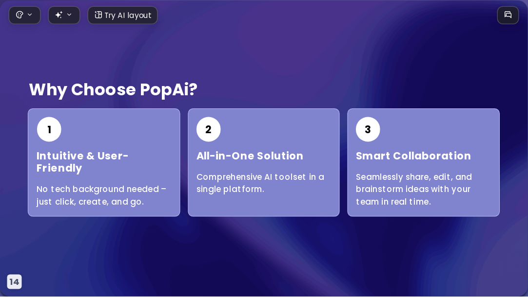 Gold-laced Purple AI Presentation Template for Portfolio Showcase 2026 - Slide 14