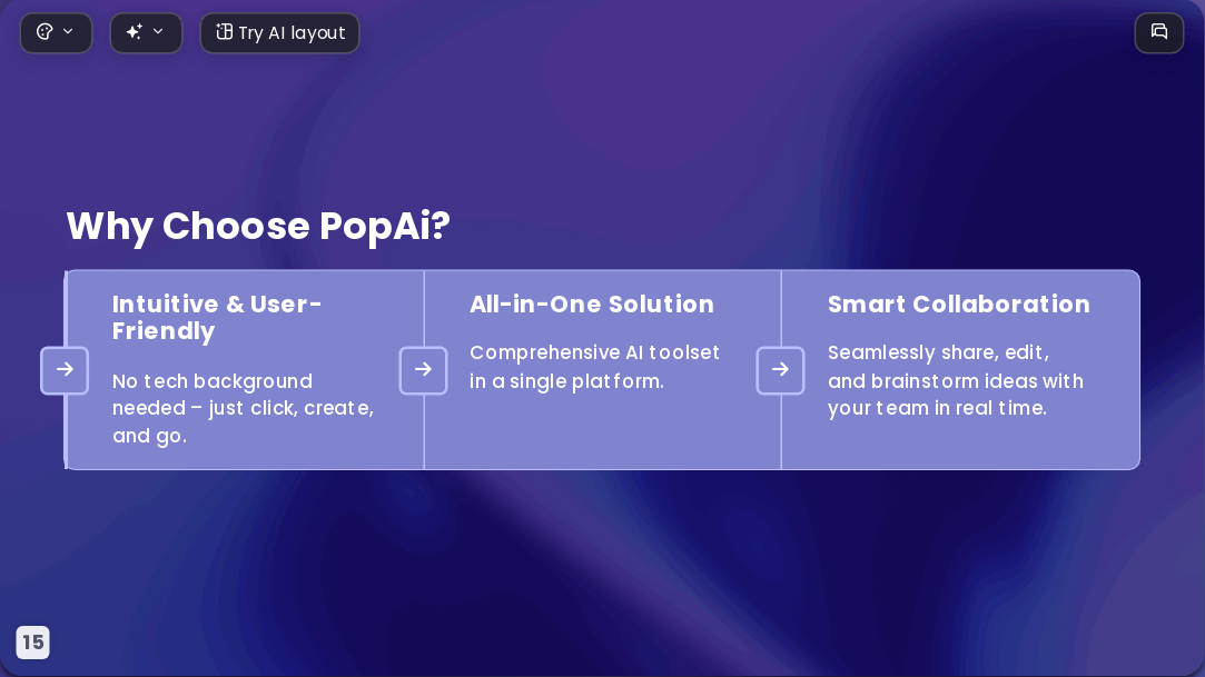 Gold-laced Purple AI Presentation Template for Portfolio Showcase 2026 - Slide 15