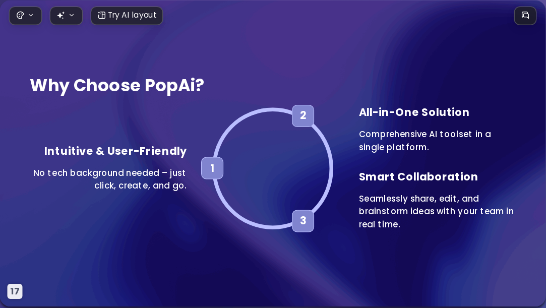 Gold-laced Purple AI Presentation Template for Portfolio Showcase 2026 - Slide 17