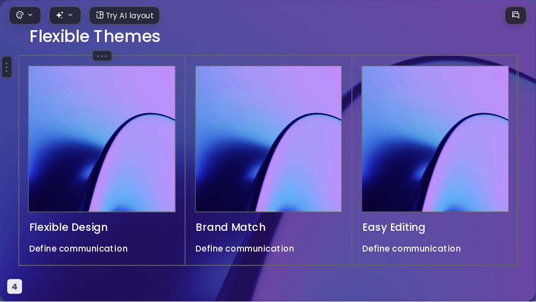 Gold-laced Purple AI Presentation Template for Portfolio Showcase 2026 - Slide 4