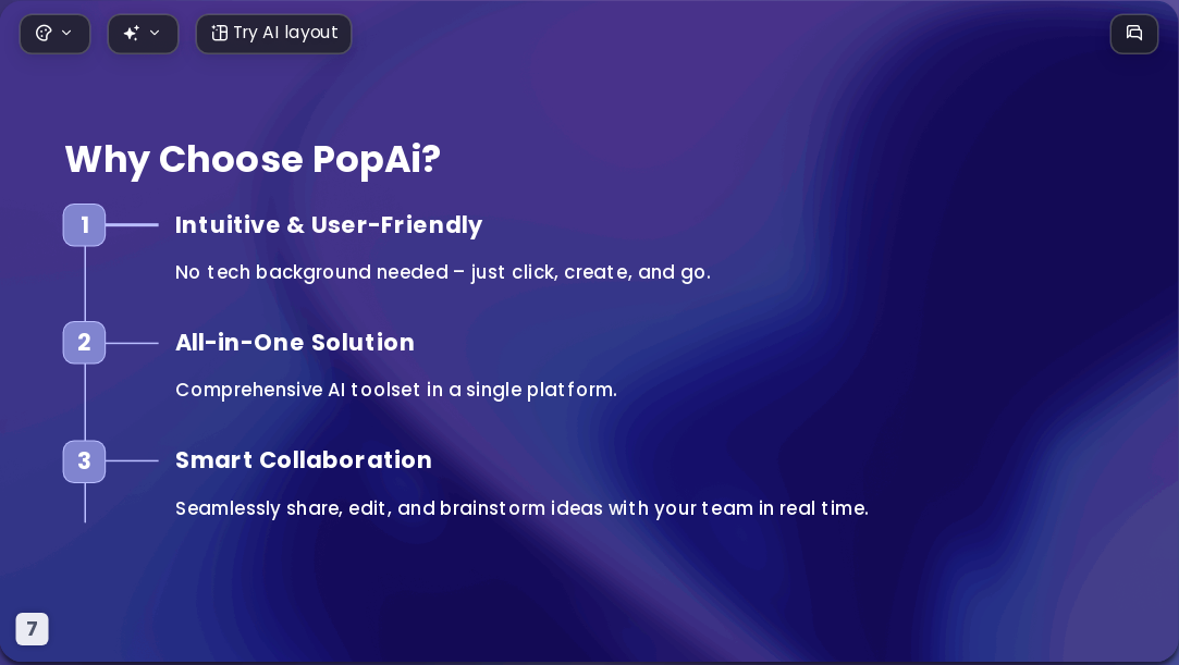Gold-laced Purple AI Presentation Template for Portfolio Showcase 2026 - Slide 7