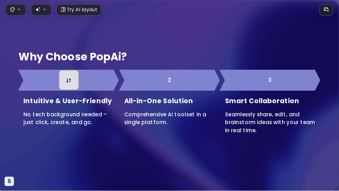 Gold-laced Purple AI Presentation Template for Portfolio Showcase 2026 - Slide 8
