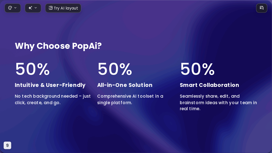 Gold-laced Purple AI Presentation Template for Portfolio Showcase 2026 - Slide 9
