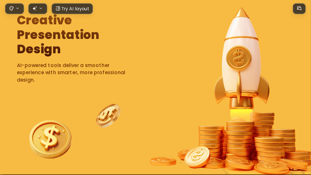 Financial Presentation AI Presentation Template for Artwork Showcase 2026