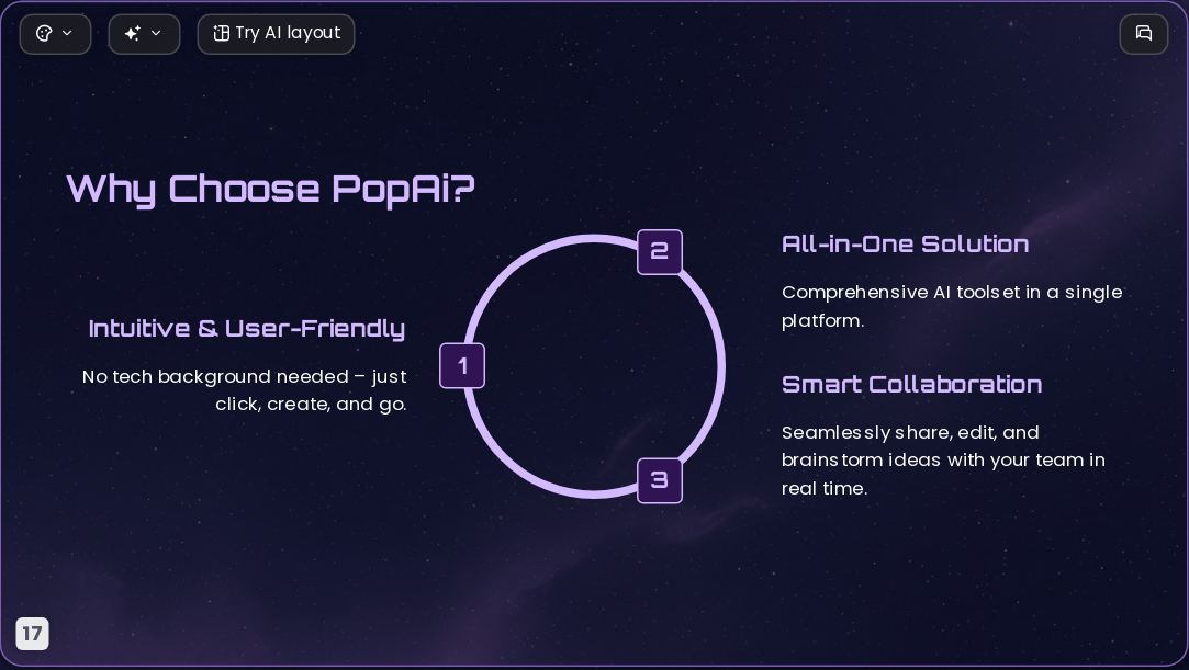 Future Starry Space AI Presentation Template for Design Showcase 2026 - Slide 17
