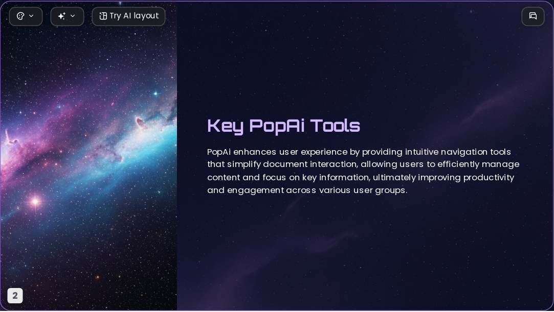 Future Starry Space AI Presentation Template for Design Showcase 2026 - Slide 2