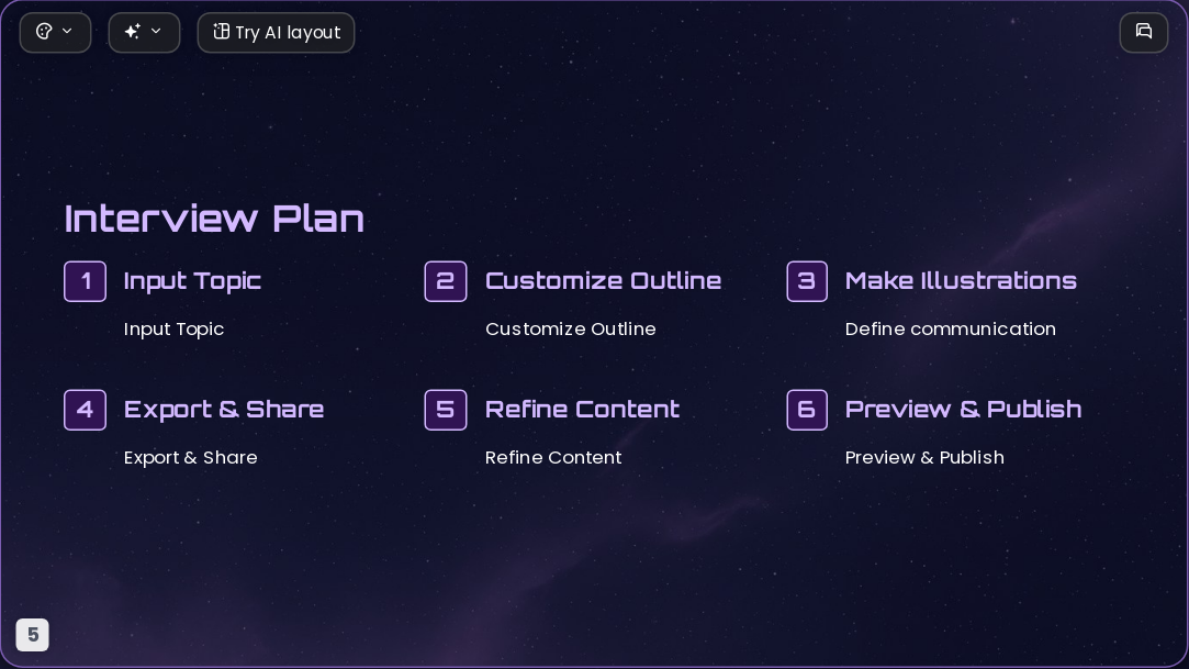 Future Starry Space AI Presentation Template for Design Showcase 2026 - Slide 5