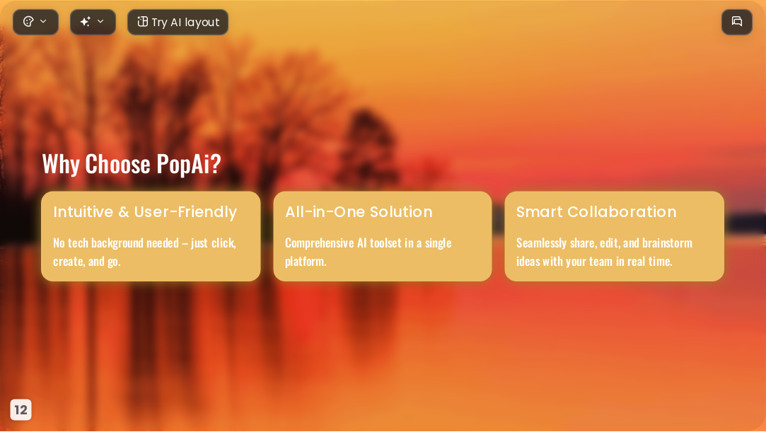 Orange gradient sunset AI Presentation Template for Artwork Showcase 2026 - Slide 12