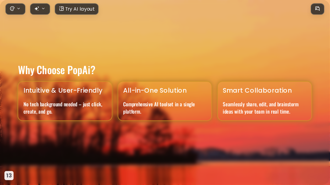 Orange gradient sunset AI Presentation Template for Artwork Showcase 2026 - Slide 13