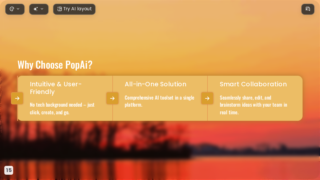 Orange gradient sunset AI Presentation Template for Artwork Showcase 2026 - Slide 15