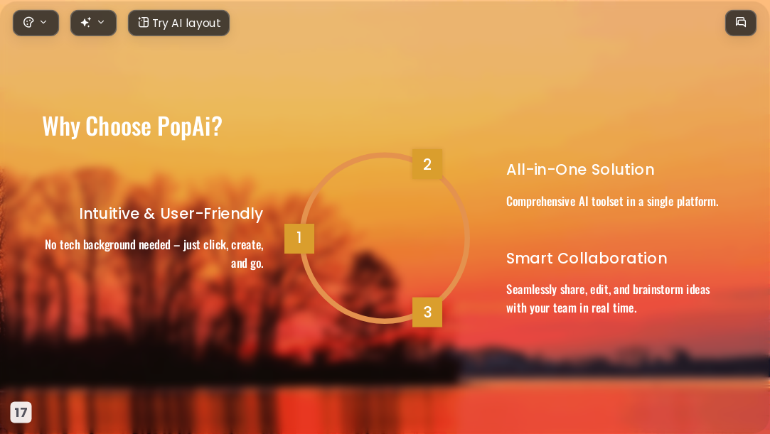 Orange gradient sunset AI Presentation Template for Artwork Showcase 2026 - Slide 17