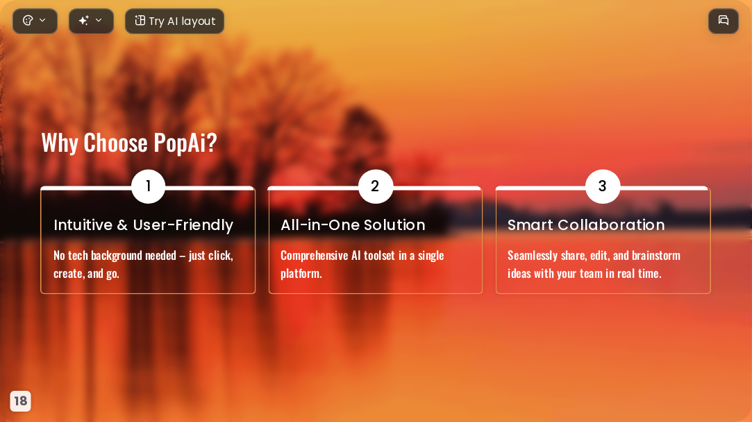 Orange gradient sunset AI Presentation Template for Artwork Showcase 2026 - Slide 18
