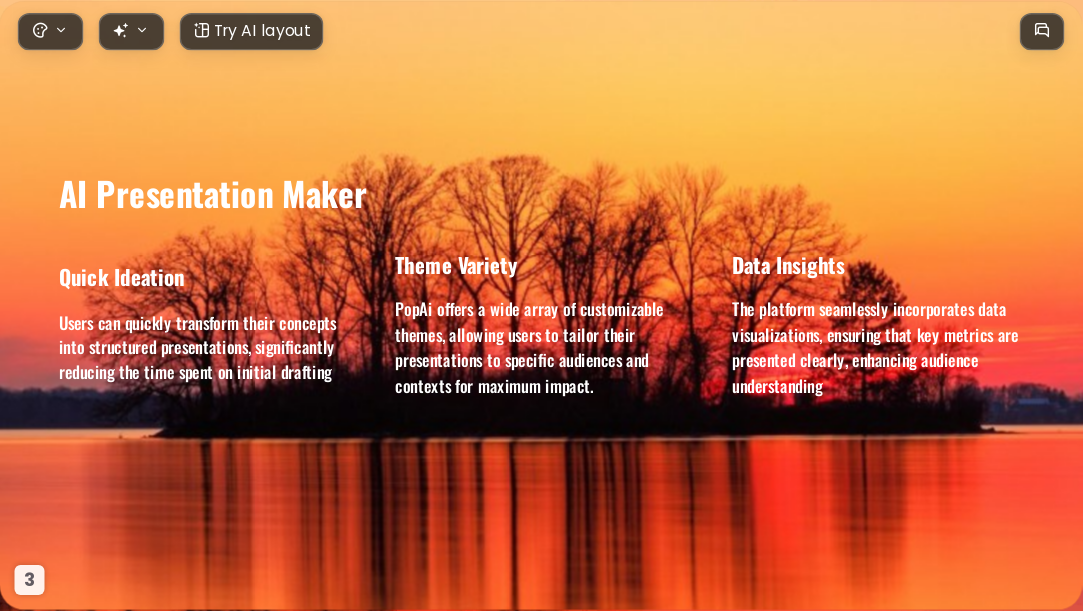 Orange gradient sunset AI Presentation Template for Artwork Showcase 2026 - Slide 3