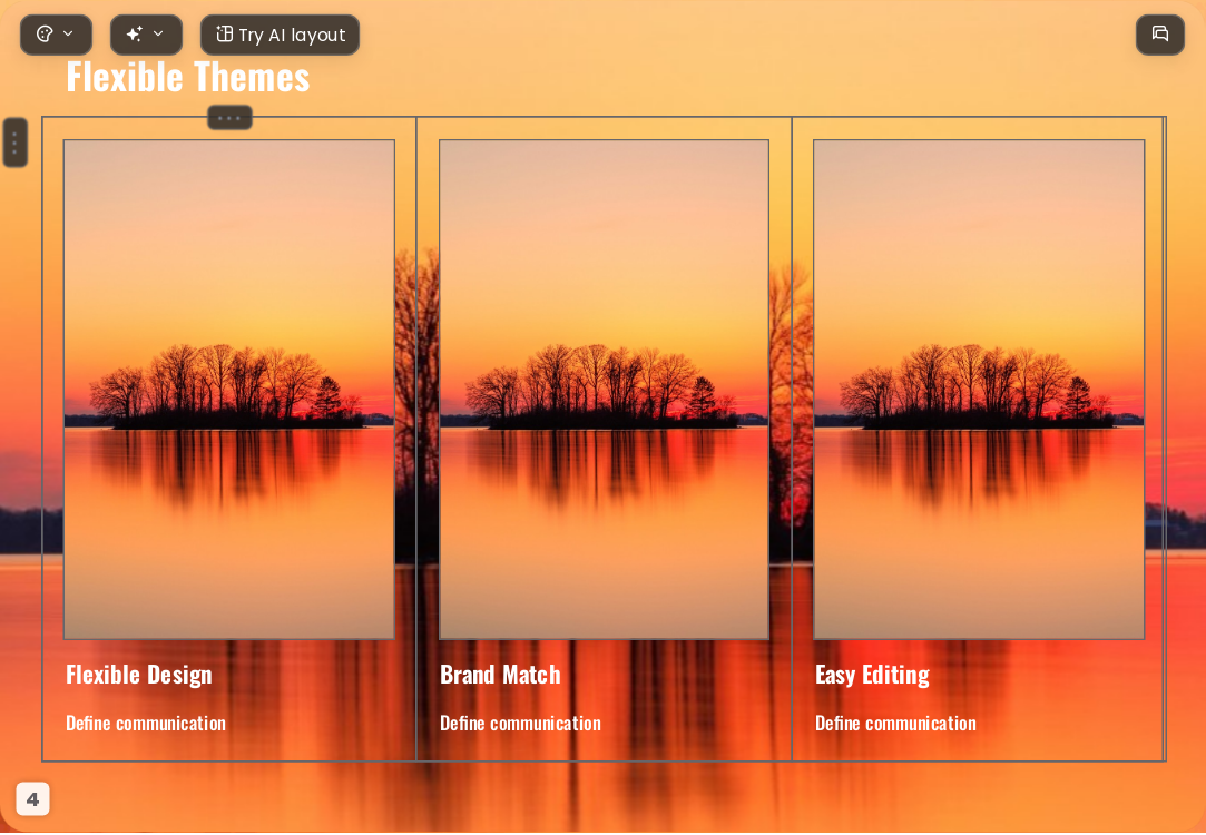 Orange gradient sunset AI Presentation Template for Artwork Showcase 2026 - Slide 4